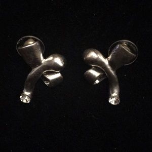 Vintage ribbon earrings (handmade)